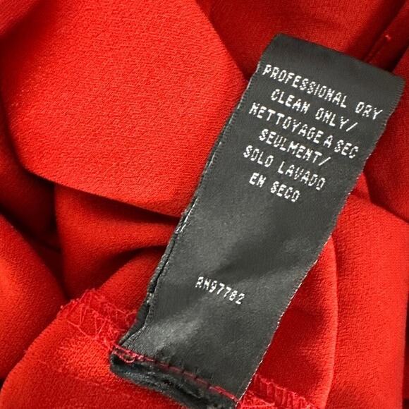 Jill Jill Stuart Kerra Jumpsuit Strapless Sweetheart Neck Pleated Straight Red 4 - Picture 10 of 11